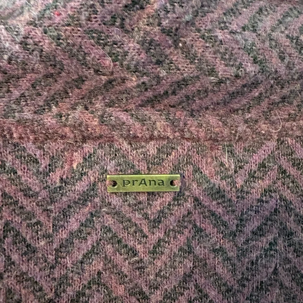 Prana Women's Cowl Neck Sweater - Burgundy and Pink